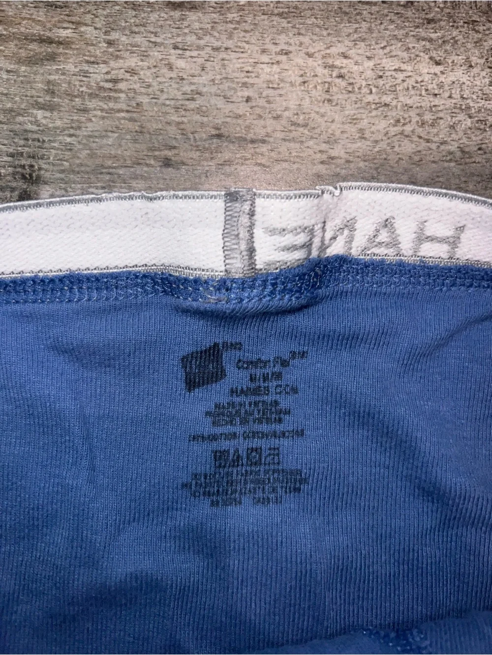 Hanes Men's 2 Boxer Briefs - Blue & Light Gray